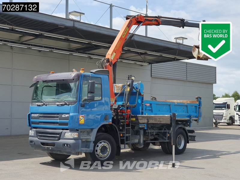 DAF CF75.310 4X2 Palfinger PK12000 Kran Crane 7m3 tipper Big-Axle Steelsuspension Euro 3 - מזהיר, משאית מנוף: תמונה 1 DAF CF75.310 4X2 Palfinger PK12000 Kran Crane 7m3 tipper Big-Axle Steelsuspension Euro 3 - מזהיר, משאית מנוף: תמונה 1
