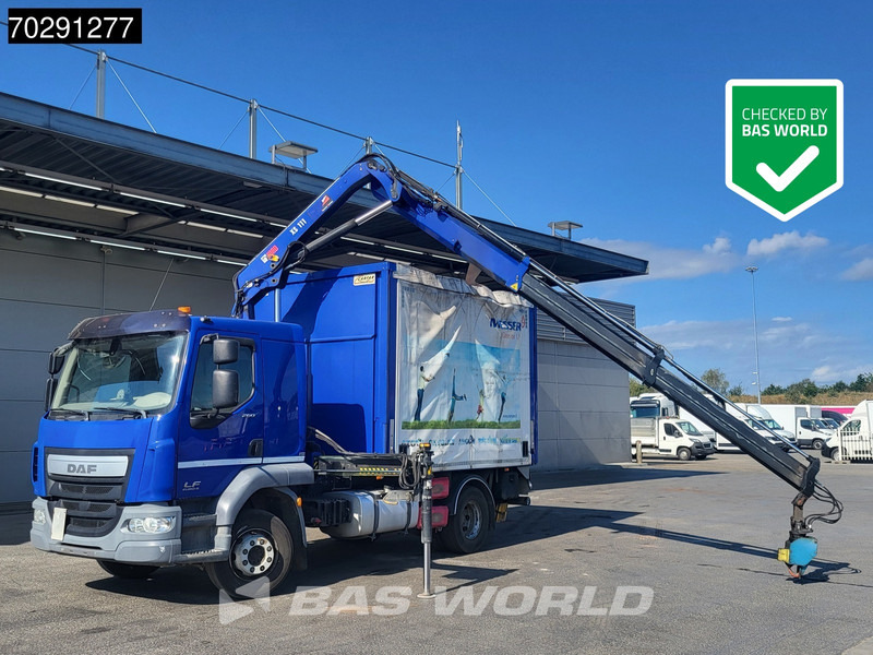 DAF LF 260 LF 4X2 HIAB 111 B-2 Hiduo Crane Kran Remote control Tailgate Automatic ACC Euro 6 - משאית צד נופל/ שטוחה, משאית מנוף: תמונה 1 DAF LF 260 LF 4X2 HIAB 111 B-2 Hiduo Crane Kran Remote control Tailgate Automatic ACC Euro 6 - משאית צד נופל/ שטוחה, משאית מנוף: תמונה 1