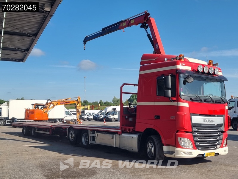 DAF XF 440 6X2 NL-Truck Transporter HMF 900-K2 Kran Lift-Lenkachse Euro 6 - משאית צד נופל/ שטוחה, משאית מנוף: תמונה 5 DAF XF 440 6X2 NL-Truck Transporter HMF 900-K2 Kran Lift-Lenkachse Euro 6 - משאית צד נופל/ שטוחה, משאית מנוף: תמונה 5