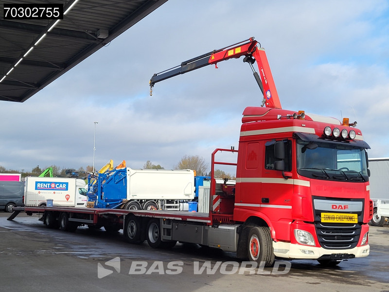 DAF XF 440 XF 6X2 NL-Truck Transporter APK HMF 900-K2 crane Winch Lift-Lenkachse Euro 6 - משאית צד נופל/ שטוחה, משאית מנוף: תמונה 2 DAF XF 440 XF 6X2 NL-Truck Transporter APK HMF 900-K2 crane Winch Lift-Lenkachse Euro 6 - משאית צד נופל/ שטוחה, משאית מנוף: תמונה 2