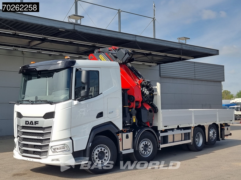 DAF XF 530 8X2 NEW Palfinger PK580 TEC Kran Crane Fly-Jib Winch Lift+Lenkasche Retarder - משאית צד נופל/ שטוחה, משאית מנוף: תמונה 1 DAF XF 530 8X2 NEW Palfinger PK580 TEC Kran Crane Fly-Jib Winch Lift+Lenkasche Retarder - משאית צד נופל/ שטוחה, משאית מנוף: תמונה 1