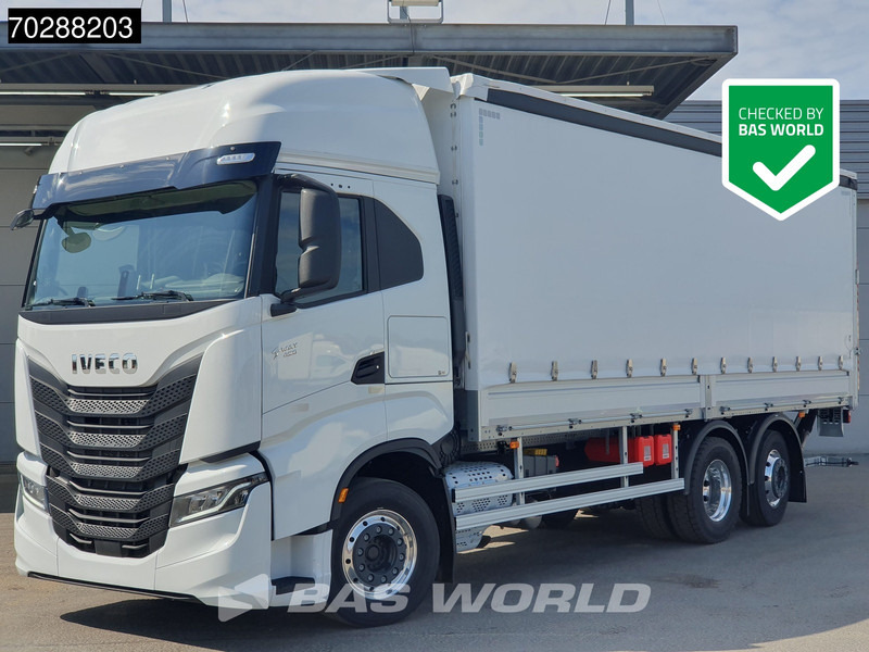 Iveco S-Way 490 6X2 NEW! Lift+Steering Axle 2tons Dhollandia Ladebordwand Retarder ACC LED - משאית וילונות צד: תמונה 1 Iveco S-Way 490 6X2 NEW! Lift+Steering Axle 2tons Dhollandia Ladebordwand Retarder ACC LED - משאית וילונות צד: תמונה 1