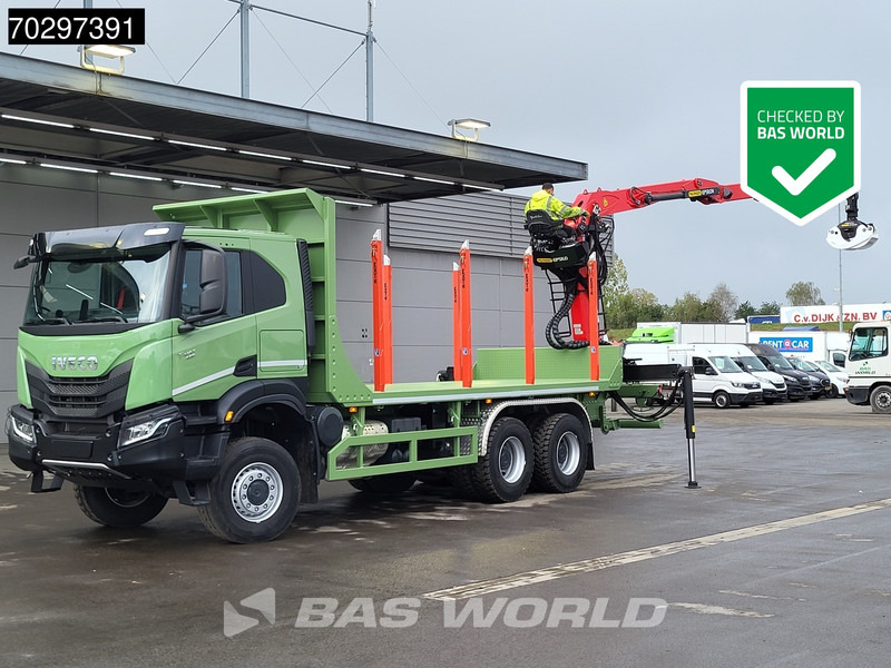 Iveco T-Way 450 6X6 UNUSED! Palfinger Q150Z Crane Retarder Holztransport Big-Axle LED Euro 6 - משאית עץ, משאית מנוף: תמונה 1 Iveco T-Way 450 6X6 UNUSED! Palfinger Q150Z Crane Retarder Holztransport Big-Axle LED Euro 6 - משאית עץ, משאית מנוף: תמונה 1
