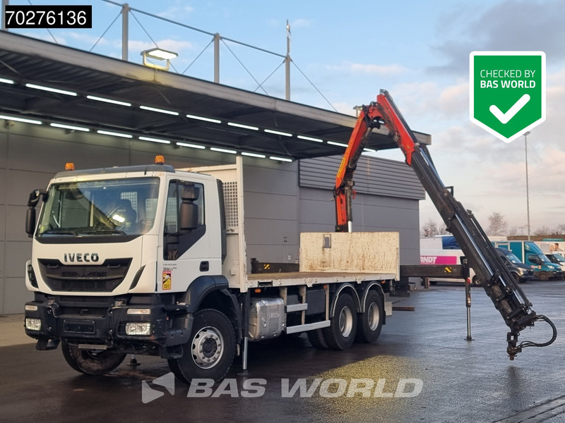 Iveco Trakker 360 6X4 Palfinger PK 18502 SH D Kran Crane Big axle Euro 6 - משאית צד נופל/ שטוחה, משאית מנוף: תמונה 1 Iveco Trakker 360 6X4 Palfinger PK 18502 SH D Kran Crane Big axle Euro 6 - משאית צד נופל/ שטוחה, משאית מנוף: תמונה 1