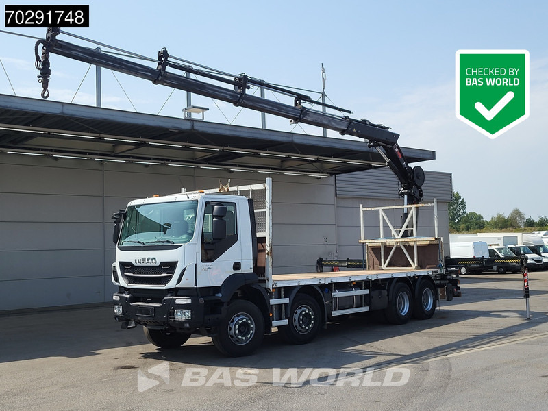 Iveco Trakker 410 8X4 HIAB 211 EP-4 HIDUO Crane Steelsuspension Euro 6 - משאית צד נופל/ שטוחה, משאית מנוף: תמונה 1 Iveco Trakker 410 8X4 HIAB 211 EP-4 HIDUO Crane Steelsuspension Euro 6 - משאית צד נופל/ שטוחה, משאית מנוף: תמונה 1