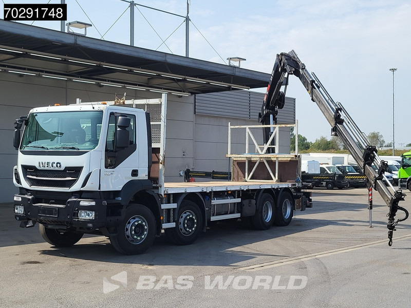 Iveco Trakker 410 8X4 HIAB 211 EP-4 HIDUO Crane Steelsuspension Euro 6 - משאית צד נופל/ שטוחה, משאית מנוף: תמונה 3 Iveco Trakker 410 8X4 HIAB 211 EP-4 HIDUO Crane Steelsuspension Euro 6 - משאית צד נופל/ שטוחה, משאית מנוף: תמונה 3