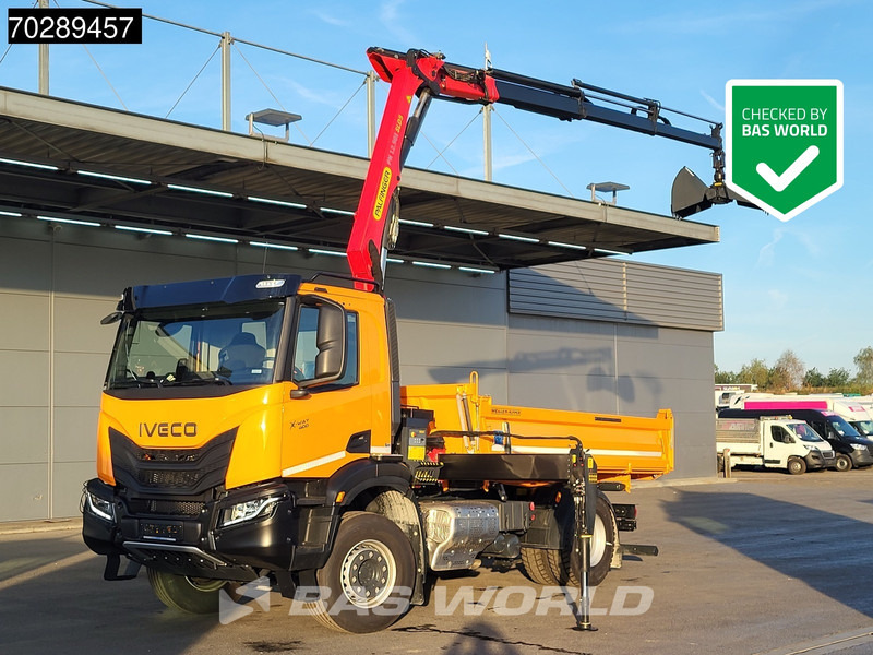 Iveco X-Way 400 4X2 New! Palfinger PK12.501 Crane Meiller 3-Side Tipper Navi ACC Euro 6 - מזהיר, משאית מנוף: תמונה 1 Iveco X-Way 400 4X2 New! Palfinger PK12.501 Crane Meiller 3-Side Tipper Navi ACC Euro 6 - מזהיר, משאית מנוף: תמונה 1
