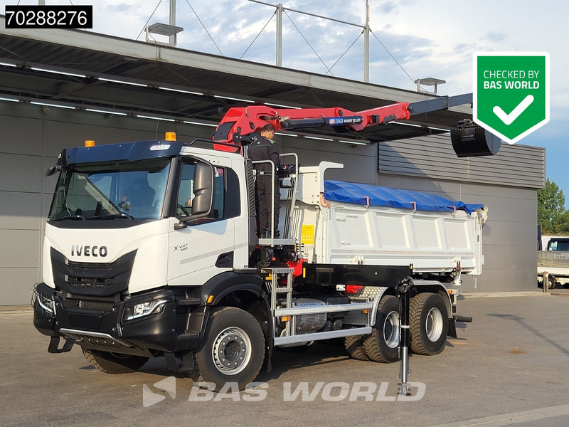 Iveco X-Way 480 6X4 NEW! HMF 2243Z-RCS Z-Crane kran 12m3 KH-Kipper Retarder Big-Axle - מזהיר, משאית מנוף: תמונה 1 Iveco X-Way 480 6X4 NEW! HMF 2243Z-RCS Z-Crane kran 12m3 KH-Kipper Retarder Big-Axle - מזהיר, משאית מנוף: תמונה 1