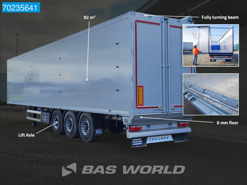 Knapen K100 6MM 92m3 3 axles NEW 6mm 92M3 Liftachse - סמיטריילר עם רצפת הליכה: תמונה 3 Knapen K100 6MM 92m3 3 axles NEW 6mm 92M3 Liftachse - סמיטריילר עם רצפת הליכה: תמונה 3