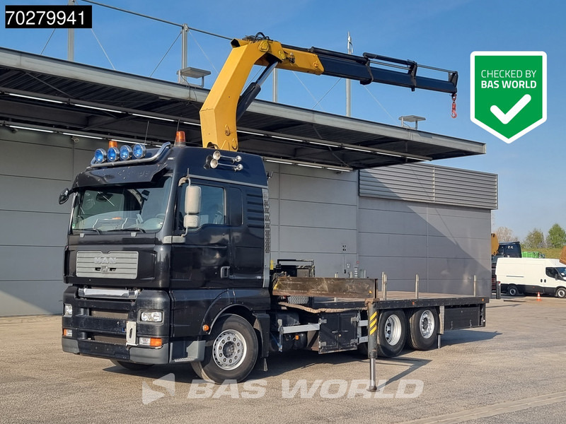 MAN TGA 26.430 6X2 Palfinger PK32080 Kran Crane Manual Liftachse Euro 4 - משאית צד נופל/ שטוחה, משאית מנוף: תמונה 1 MAN TGA 26.430 6X2 Palfinger PK32080 Kran Crane Manual Liftachse Euro 4 - משאית צד נופל/ שטוחה, משאית מנוף: תמונה 1