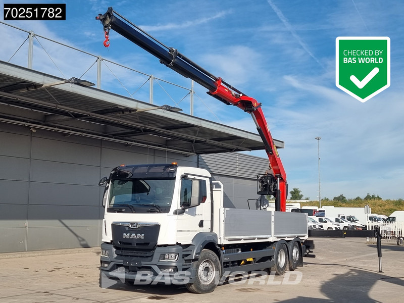 MAN TGS 26.440 6X2 NEW NL-Truck Palfinger PK20.501 L TEC3 Kran Baustoff Lift-Lenk Asche - משאית צד נופל/ שטוחה, משאית מנוף: תמונה 1 MAN TGS 26.440 6X2 NEW NL-Truck Palfinger PK20.501 L TEC3 Kran Baustoff Lift-Lenk Asche - משאית צד נופל/ שטוחה, משאית מנוף: תמונה 1