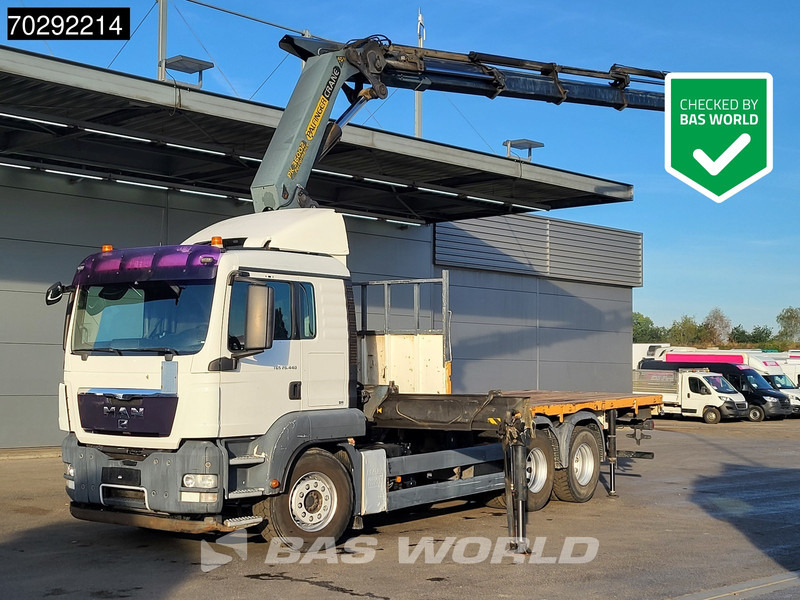 MAN TGS 26.440 6X4 Palfinger PK36002 Crane Retarder Steelsuspension Manual - משאית צד נופל/ שטוחה, משאית מנוף: תמונה 1 MAN TGS 26.440 6X4 Palfinger PK36002 Crane Retarder Steelsuspension Manual - משאית צד נופל/ שטוחה, משאית מנוף: תמונה 1