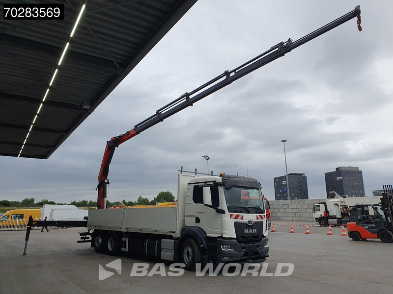 MAN TGS 26.470 6X2 Palfinger PK22002-EH Kran Crane Liftachse Navi Euro 6 - משאית צד נופל/ שטוחה, משאית מנוף: תמונה 2 MAN TGS 26.470 6X2 Palfinger PK22002-EH Kran Crane Liftachse Navi Euro 6 - משאית צד נופל/ שטוחה, משאית מנוף: תמונה 2