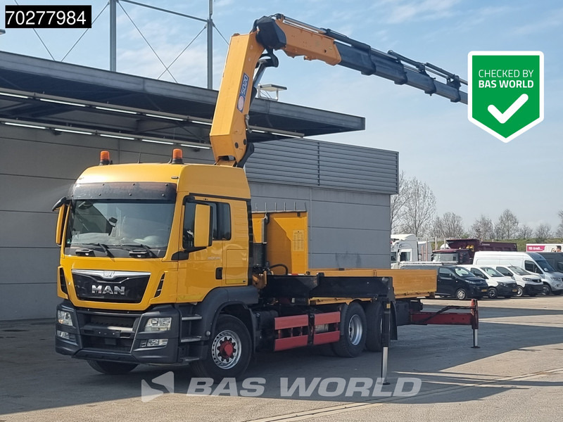 MAN TGS 26.480 6X4 HMF 5020 K6 Crane Kran 6x2H4 Hydrodrive Euro 6 - משאית צד נופל/ שטוחה, משאית מנוף: תמונה 1 MAN TGS 26.480 6X4 HMF 5020 K6 Crane Kran 6x2H4 Hydrodrive Euro 6 - משאית צד נופל/ שטוחה, משאית מנוף: תמונה 1