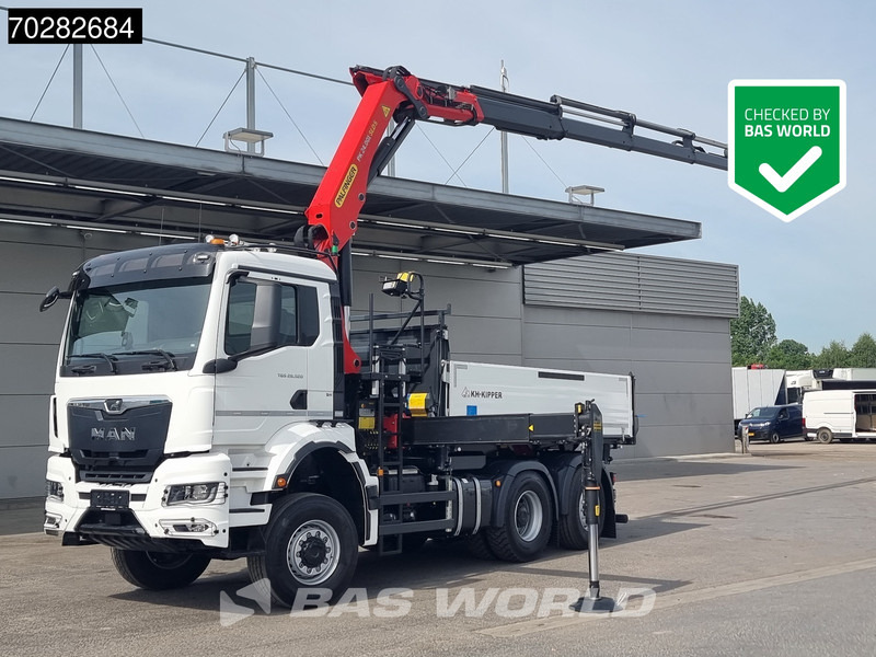 MAN TGS 28.520 6X4 Palfinger PK24001 SLD 5 Kran 2-way tipper Retarder Big-Axle Liftachse Euro 6 - מזהיר, משאית מנוף: תמונה 1 MAN TGS 28.520 6X4 Palfinger PK24001 SLD 5 Kran 2-way tipper Retarder Big-Axle Liftachse Euro 6 - מזהיר, משאית מנוף: תמונה 1