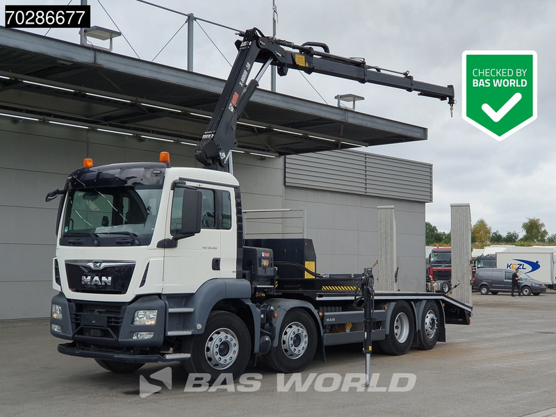 MAN TGS 35.360 8X2 HIAB X-Hiduo 158 BS-3 Crane Lift+lenkasche Machine transporter Euro 6 - משאית הובלה אוטומטית, משאית מנוף: תמונה 1 MAN TGS 35.360 8X2 HIAB X-Hiduo 158 BS-3 Crane Lift+lenkasche Machine transporter Euro 6 - משאית הובלה אוטומטית, משאית מנוף: תמונה 1