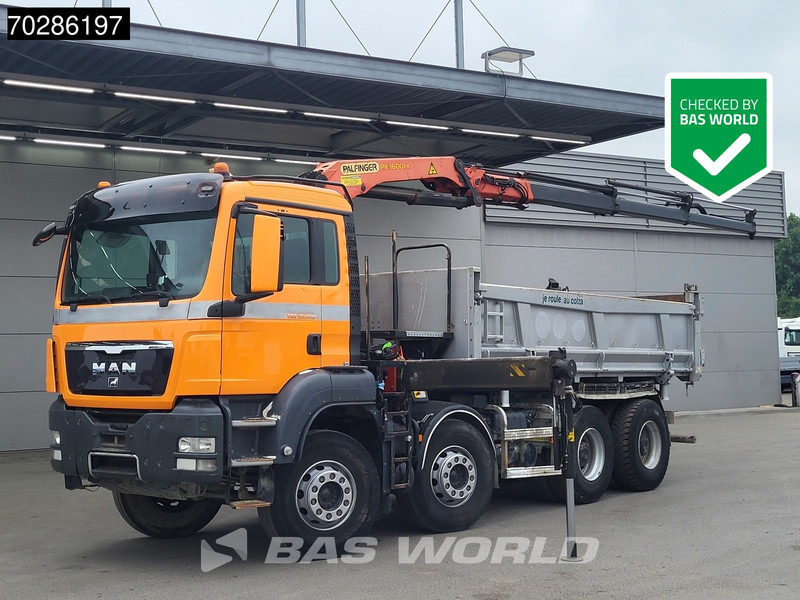 MAN TGS 35.400 8X4 Palfinger PK16001 K Kran Crane Retarder Big-Axle 2-Way tipper Euro 6 - מזהיר, משאית מנוף: תמונה 1 MAN TGS 35.400 8X4 Palfinger PK16001 K Kran Crane Retarder Big-Axle 2-Way tipper Euro 6 - מזהיר, משאית מנוף: תמונה 1