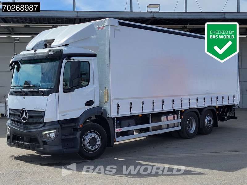 Mercedes-Benz Actros 2532 6X2 NEW 2000kg Ladebordwand Navi Lenkachse Euro 6 - משאית וילונות צד: תמונה 1 Mercedes-Benz Actros 2532 6X2 NEW 2000kg Ladebordwand Navi Lenkachse Euro 6 - משאית וילונות צד: תמונה 1