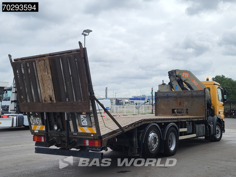 משאית צד נופל/ שטוחה, משאית מנוף Mercedes-Benz Actros 2532 6X2 PM 30 T/M Crane Winch Remote Lift+Steering Axle 3-Pedals: תמונה 12