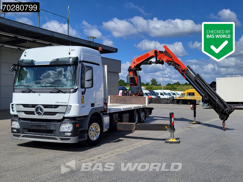 Mercedes-Benz Actros 2544 6X2 Palfinger PK53002SH Kran Crane Lift-Lenkachse Euro 5 - משאית צד נופל/ שטוחה, משאית מנוף: תמונה 1 Mercedes-Benz Actros 2544 6X2 Palfinger PK53002SH Kran Crane Lift-Lenkachse Euro 5 - משאית צד נופל/ שטוחה, משאית מנוף: תמונה 1