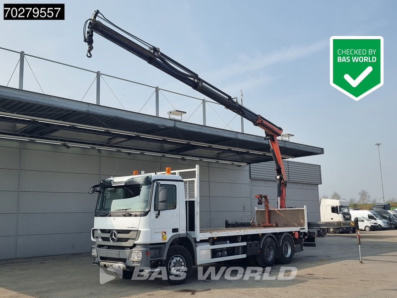 Mercedes-Benz Actros 2641 6X4 Palfinger PK18002-EH Remote Full Steel Euro 5 - משאית צד נופל/ שטוחה, משאית מנוף: תמונה 1 Mercedes-Benz Actros 2641 6X4 Palfinger PK18002-EH Remote Full Steel Euro 5 - משאית צד נופל/ שטוחה, משאית מנוף: תמונה 1