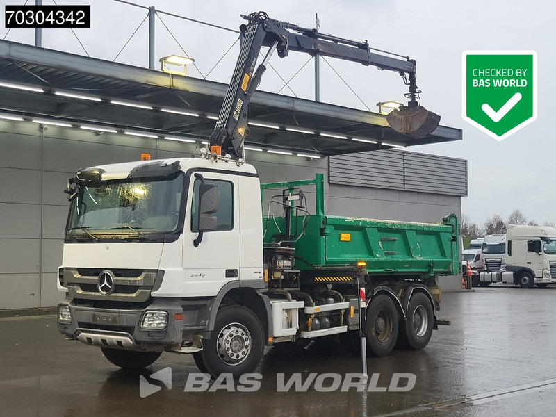 Mercedes-Benz Actros 2646 Actros 6X4 HIAB 122 BS-2 HIDUO Crane Kran 3-way tipper Big-Axle Euro 5 - מזהיר, משאית מנוף: תמונה 1 Mercedes-Benz Actros 2646 Actros 6X4 HIAB 122 BS-2 HIDUO Crane Kran 3-way tipper Big-Axle Euro 5 - מזהיר, משאית מנוף: תמונה 1