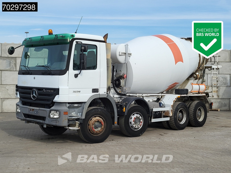 Mercedes-Benz Actros 3236 8X4 9m3 Liebherr 3-Pedals Steelsuspension Big-Axle Euro 3 - משאית מערבלת בטון: תמונה 1 Mercedes-Benz Actros 3236 8X4 9m3 Liebherr 3-Pedals Steelsuspension Big-Axle Euro 3 - משאית מערבלת בטון: תמונה 1