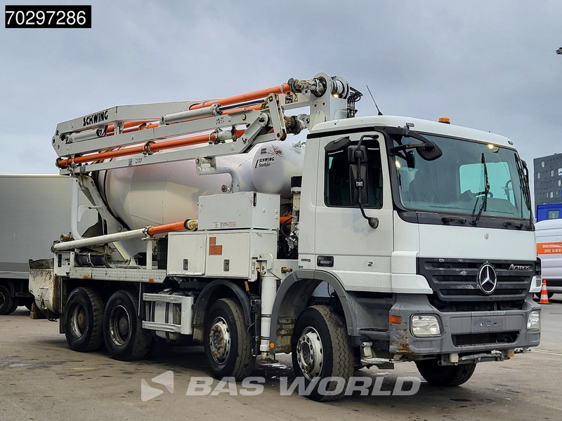Mercedes-Benz Actros 3241 8X4 21meter Pump + 7m3 Stetter Mixer Steelsuspension Big-Axle Manual Euro 5 - משאית משאבת בטון: תמונה 3 Mercedes-Benz Actros 3241 8X4 21meter Pump + 7m3 Stetter Mixer Steelsuspension Big-Axle Manual Euro 5 - משאית משאבת בטון: תמונה 3