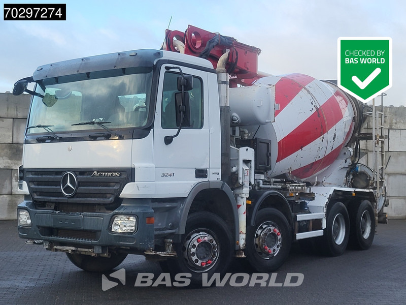 Mercedes-Benz Actros 3241 8X4 Putzmeister M24-3 Pump + 9m3 LIEBHERR Mixer Steelsuspension 3-Pedals Euro 4 - משאית משאבת בטון: תמונה 1 Mercedes-Benz Actros 3241 8X4 Putzmeister M24-3 Pump + 9m3 LIEBHERR Mixer Steelsuspension 3-Pedals Euro 4 - משאית משאבת בטון: תמונה 1