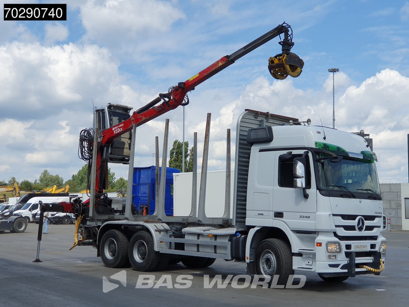 Mercedes-Benz Actros 3346 6X4 Original KM's! Wood Crane Big-Axle Steelsuspension Euro 5 - משאית עץ, משאית מנוף: תמונה 3 Mercedes-Benz Actros 3346 6X4 Original KM's! Wood Crane Big-Axle Steelsuspension Euro 5 - משאית עץ, משאית מנוף: תמונה 3