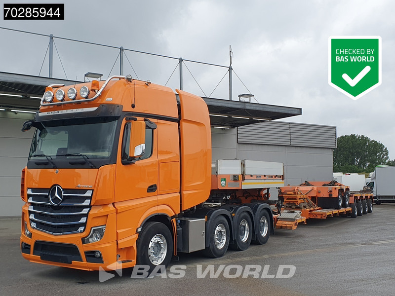 Mercedes-Benz Actros 8X4 180T GigaSpace Retarder Hydrauliek BigAxle Alcoa´s // Lowbed Trailer / 6 Axles / Hydraulic Pendle Axles / Extendable - יחידת טרקטור: תמונה 1 Mercedes-Benz Actros 8X4 180T GigaSpace Retarder Hydrauliek BigAxle Alcoa´s // Lowbed Trailer / 6 Axles / Hydraulic Pendle Axles / Extendable - יחידת טרקטור: תמונה 1