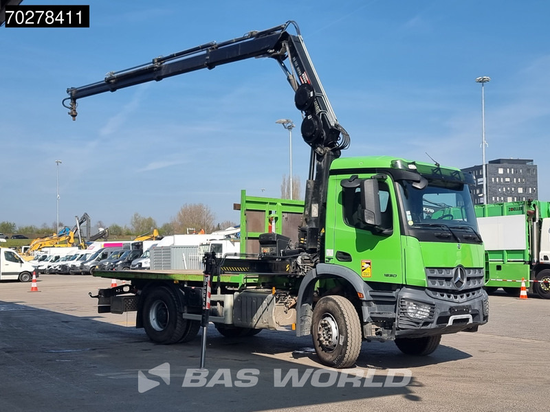 משאית צד נופל/ שטוחה, משאית מנוף Mercedes-Benz Arocs 1830 4X2 Hiab 122 ES-3 HIPRO Kran Crane Big-Axle Euro 6: תמונה 9