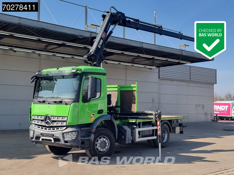Mercedes-Benz Arocs 1830 4X2 Hiab 122 ES-3 HIPRO Kran Crane Big-Axle Euro 6 - משאית צד נופל/ שטוחה, משאית מנוף: תמונה 1 Mercedes-Benz Arocs 1830 4X2 Hiab 122 ES-3 HIPRO Kran Crane Big-Axle Euro 6 - משאית צד נופל/ שטוחה, משאית מנוף: תמונה 1