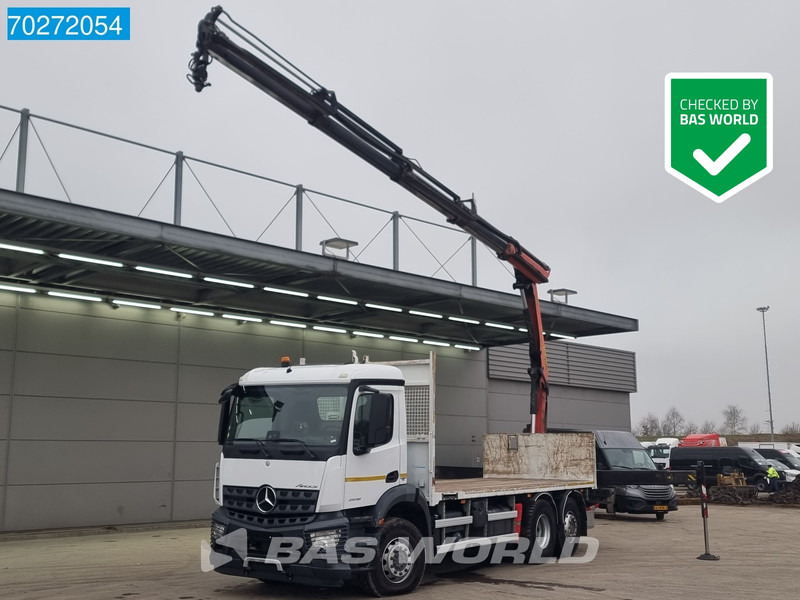 Mercedes-Benz Arocs 2536 6X2 Palfinger PK 16002 Crane Lenkasche Euro 6 - משאית צד נופל/ שטוחה, משאית מנוף: תמונה 1 Mercedes-Benz Arocs 2536 6X2 Palfinger PK 16002 Crane Lenkasche Euro 6 - משאית צד נופל/ שטוחה, משאית מנוף: תמונה 1
