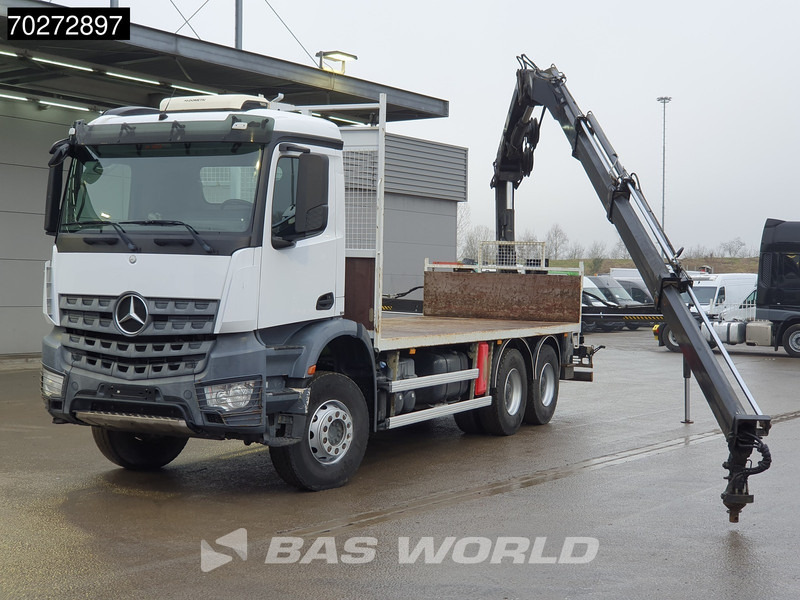 Mercedes-Benz Arocs 2636 6X4 Hiab 144 E-3 Hipro Kran Crane Remote Full Steel Euro 6 - משאית צד נופל/ שטוחה, משאית מנוף: תמונה 5 Mercedes-Benz Arocs 2636 6X4 Hiab 144 E-3 Hipro Kran Crane Remote Full Steel Euro 6 - משאית צד נופל/ שטוחה, משאית מנוף: תמונה 5