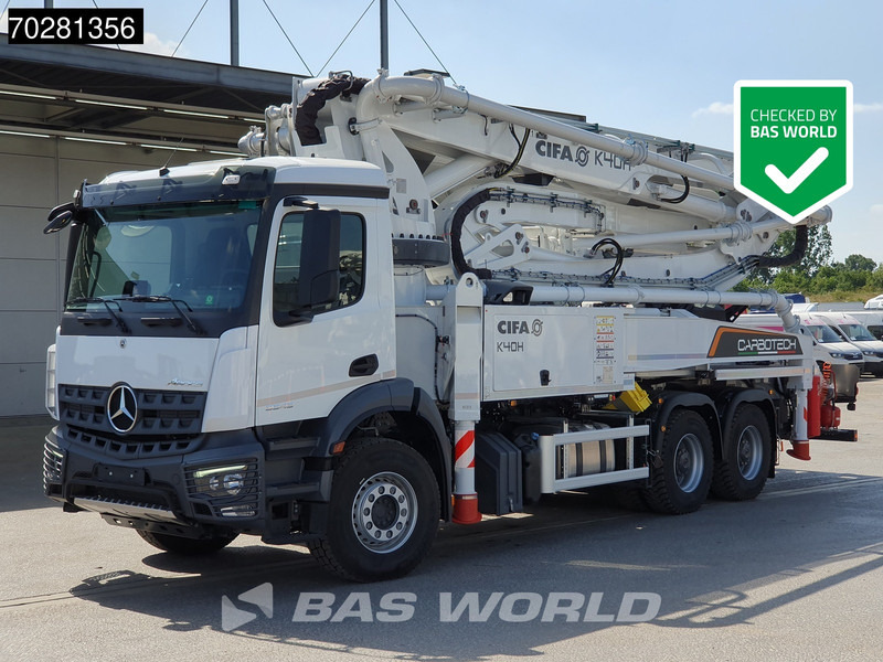 Mercedes-Benz Arocs 3343 6X4 CIFA K40H Carbotech Pump 5 arm Big-Axle Navi Euro 6 - משאית משאבת בטון: תמונה 1 Mercedes-Benz Arocs 3343 6X4 CIFA K40H Carbotech Pump 5 arm Big-Axle Navi Euro 6 - משאית משאבת בטון: תמונה 1