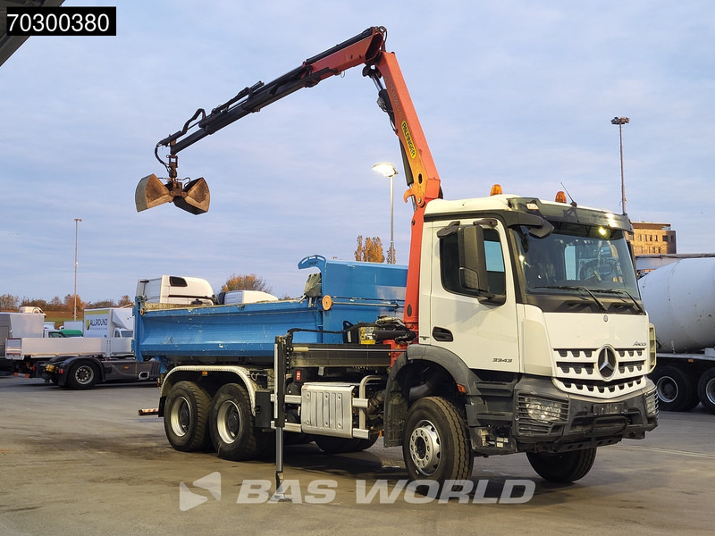 Mercedes-Benz Arocs 3343 6X4 Palfinger PK12.501 SLD Kran Crane 7m3 tipper Big-Axle Automatic Euro 6 - מזהיר, משאית מנוף: תמונה 3 Mercedes-Benz Arocs 3343 6X4 Palfinger PK12.501 SLD Kran Crane 7m3 tipper Big-Axle Automatic Euro 6 - מזהיר, משאית מנוף: תמונה 3