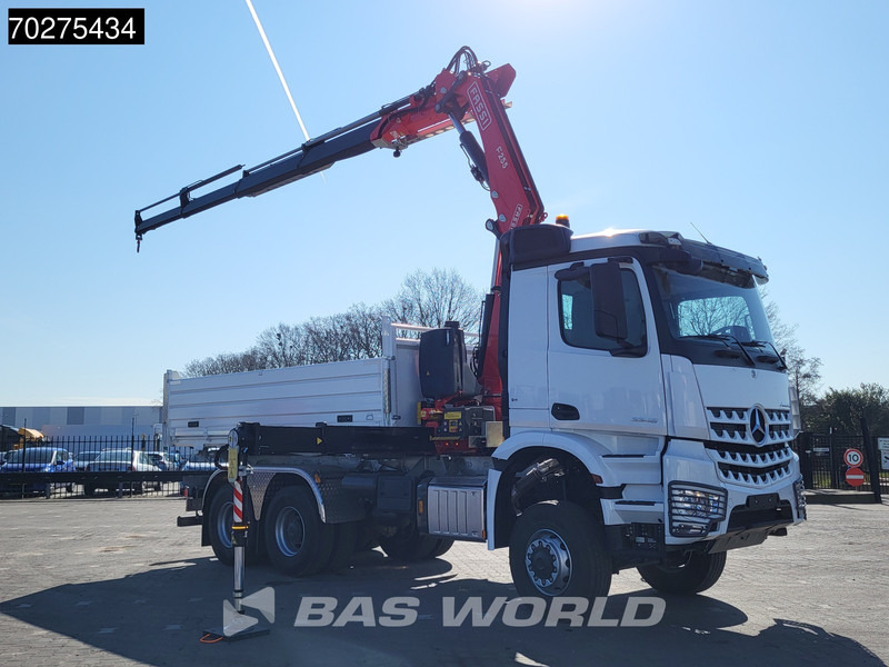 Mercedes-Benz Arocs 3348 6X6 Fassi F255A.2.24 xe-dynamic Kran Dreiseitenkipper Navi Euro 6 - מזהיר, משאית מנוף: תמונה 3 Mercedes-Benz Arocs 3348 6X6 Fassi F255A.2.24 xe-dynamic Kran Dreiseitenkipper Navi Euro 6 - מזהיר, משאית מנוף: תמונה 3