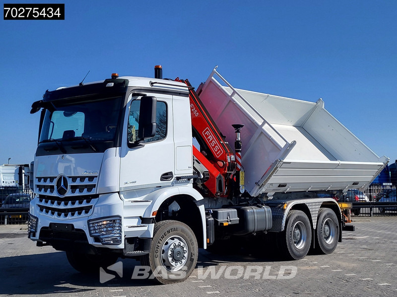Mercedes-Benz Arocs 3348 6X6 NEW Fassi F255A.2.24 Kran Crane 3-way tipper Navi Euro 6 - מזהיר, משאית מנוף: תמונה 1 Mercedes-Benz Arocs 3348 6X6 NEW Fassi F255A.2.24 Kran Crane 3-way tipper Navi Euro 6 - מזהיר, משאית מנוף: תמונה 1