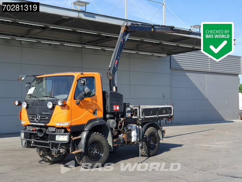 Mercedes-Benz U20 4X4 Hiab 022D-3 HIDUO Kran Crane Hydraulic Euro 5 - משאית צד נופל/ שטוחה, משאית מנוף: תמונה 1 Mercedes-Benz U20 4X4 Hiab 022D-3 HIDUO Kran Crane Hydraulic Euro 5 - משאית צד נופל/ שטוחה, משאית מנוף: תמונה 1