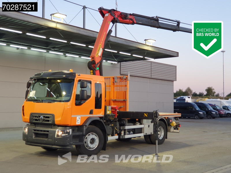 Renault C 320 4X2 Palfinger PK 18002 EH Crane Optibrake Automatic Euro 6 - משאית צד נופל/ שטוחה, משאית מנוף: תמונה 1 Renault C 320 4X2 Palfinger PK 18002 EH Crane Optibrake Automatic Euro 6 - משאית צד נופל/ שטוחה, משאית מנוף: תמונה 1