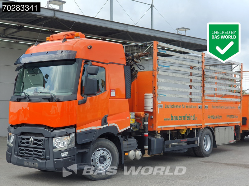 Renault C 380 4X2 Palfinger PK18002-EH Retarder Automatic Standklima Euro 6 - משאית צד נופל/ שטוחה, משאית מנוף: תמונה 1 Renault C 380 4X2 Palfinger PK18002-EH Retarder Automatic Standklima Euro 6 - משאית צד נופל/ שטוחה, משאית מנוף: תמונה 1
