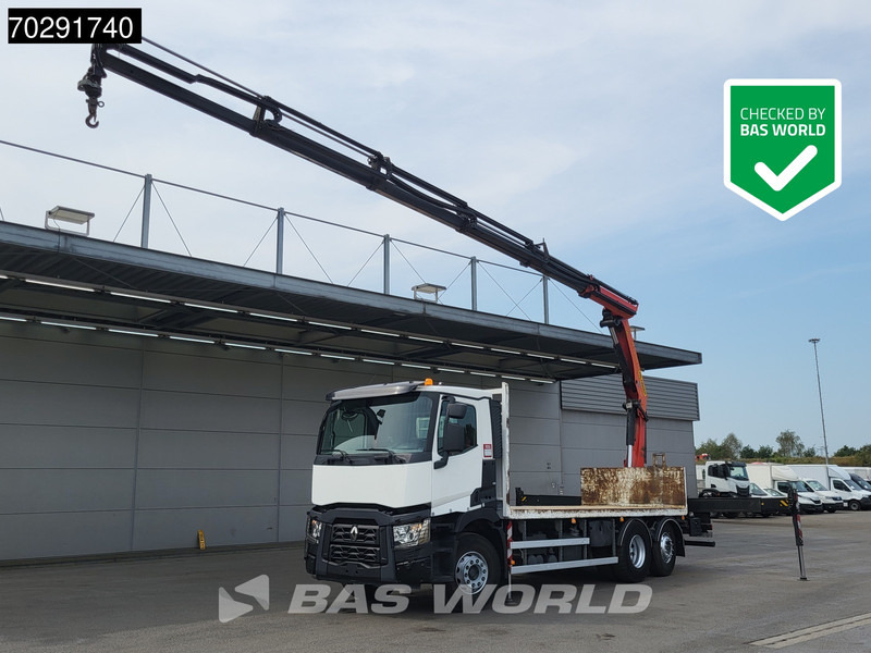 Renault C 380 6X2 Palfinger PK 22002 EH Crane Optibrake Euro 6 - משאית צד נופל/ שטוחה, משאית מנוף: תמונה 1 Renault C 380 6X2 Palfinger PK 22002 EH Crane Optibrake Euro 6 - משאית צד נופל/ שטוחה, משאית מנוף: תמונה 1