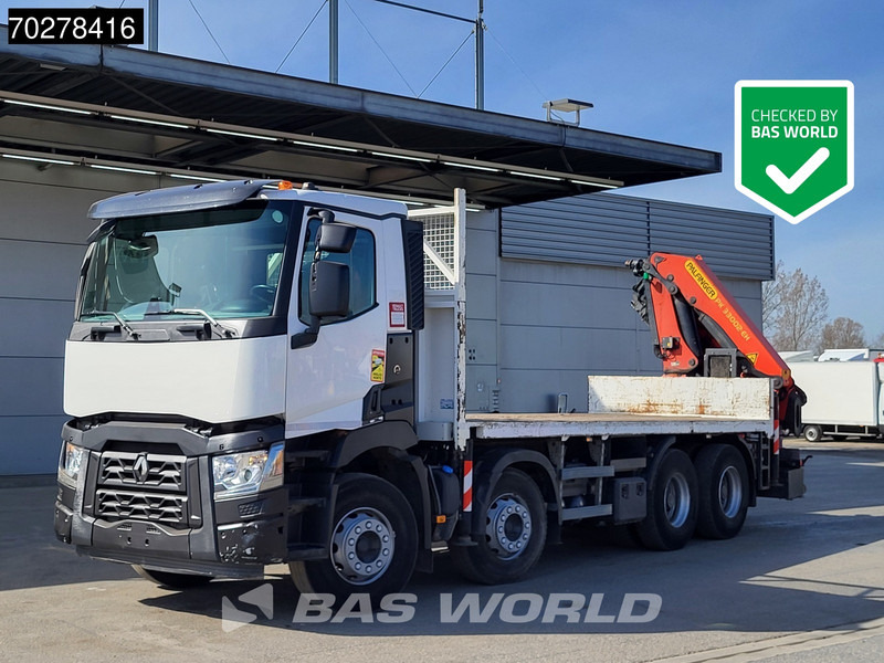 Renault C 430 8X4 Palfinger PK33002EH Euro 6 Big Axle - משאית צד נופל/ שטוחה, משאית מנוף: תמונה 2 Renault C 430 8X4 Palfinger PK33002EH Euro 6 Big Axle - משאית צד נופל/ שטוחה, משאית מנוף: תמונה 2