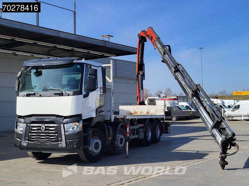 Renault C 430 8X4 Palfinger PK33002EH Kran Crane Big Axle Euro 6 - משאית צד נופל/ שטוחה, משאית מנוף: תמונה 1 Renault C 430 8X4 Palfinger PK33002EH Kran Crane Big Axle Euro 6 - משאית צד נופל/ שטוחה, משאית מנוף: תמונה 1