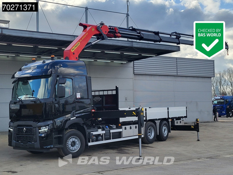 Renault C 480 6X2 NEW! Palfinger PK41002 EH Crane Kran ACC Euro 6 - משאית צד נופל/ שטוחה, משאית מנוף: תמונה 1 Renault C 480 6X2 NEW! Palfinger PK41002 EH Crane Kran ACC Euro 6 - משאית צד נופל/ שטוחה, משאית מנוף: תמונה 1