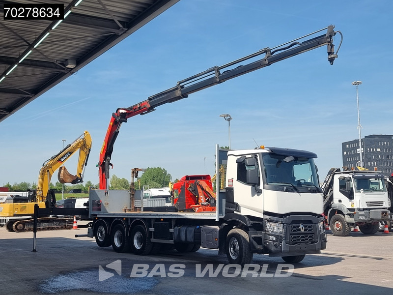 Renault C 480 8X4 Palfinger 24.001 SLD5 Kran Crane Lift-Lenkachse Euro 6 - משאית צד נופל/ שטוחה, משאית מנוף: תמונה 3 Renault C 480 8X4 Palfinger 24.001 SLD5 Kran Crane Lift-Lenkachse Euro 6 - משאית צד נופל/ שטוחה, משאית מנוף: תמונה 3
