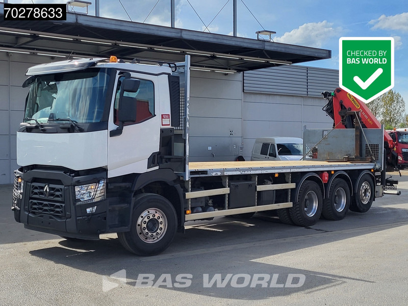 Renault C 480 8X4 Palfinger PK24.001 SLD5 Crane Kran Automatic Liftachse Euro 6 - משאית צד נופל/ שטוחה, משאית מנוף: תמונה 1 Renault C 480 8X4 Palfinger PK24.001 SLD5 Crane Kran Automatic Liftachse Euro 6 - משאית צד נופל/ שטוחה, משאית מנוף: תמונה 1