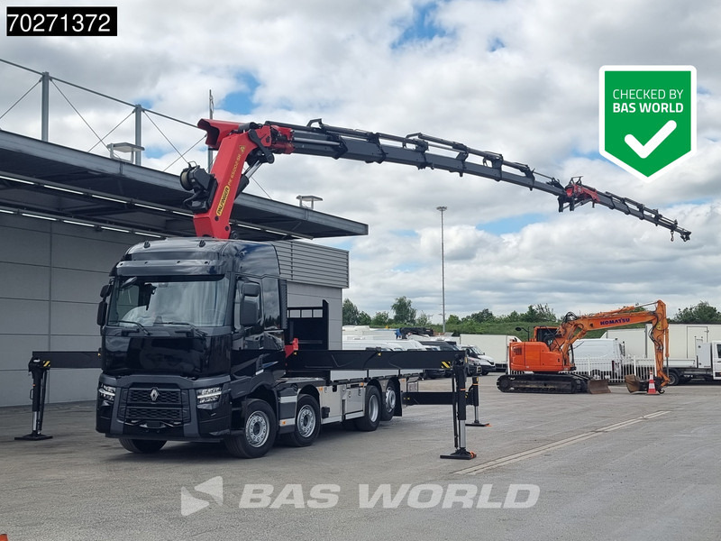 Renault C 520 8X2 Palfinger PK65002 SH Crane Jib Winch Lift+steering Axle Euro 6 - משאית צד נופל/ שטוחה, משאית מנוף: תמונה 1 Renault C 520 8X2 Palfinger PK65002 SH Crane Jib Winch Lift+steering Axle Euro 6 - משאית צד נופל/ שטוחה, משאית מנוף: תמונה 1