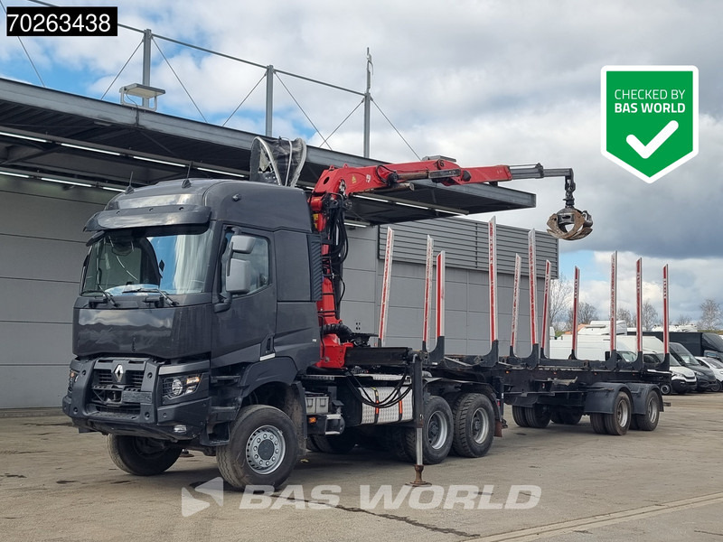 Renault K 520 6X6 Holz Kran Palfinger Q180Z96 6x6 Big-Axle Steelsuspension - משאית עץ, משאית מנוף: תמונה 1 Renault K 520 6X6 Holz Kran Palfinger Q180Z96 6x6 Big-Axle Steelsuspension - משאית עץ, משאית מנוף: תמונה 1
